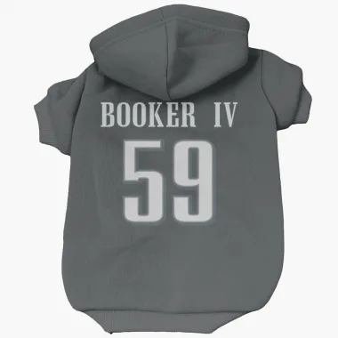 Black Philadelphia Eagles Thomas Booker IV   Dog & Cat Pet Hoodie