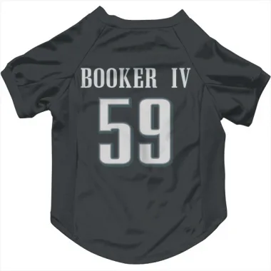 Black Philadelphia Eagles Thomas Booker IV   Dog & Cat Pet Jersey