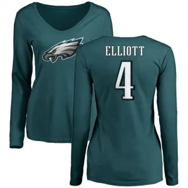 Green Women's Jake Elliott Philadelphia Eagles Long Sleeve T-Shirt -
